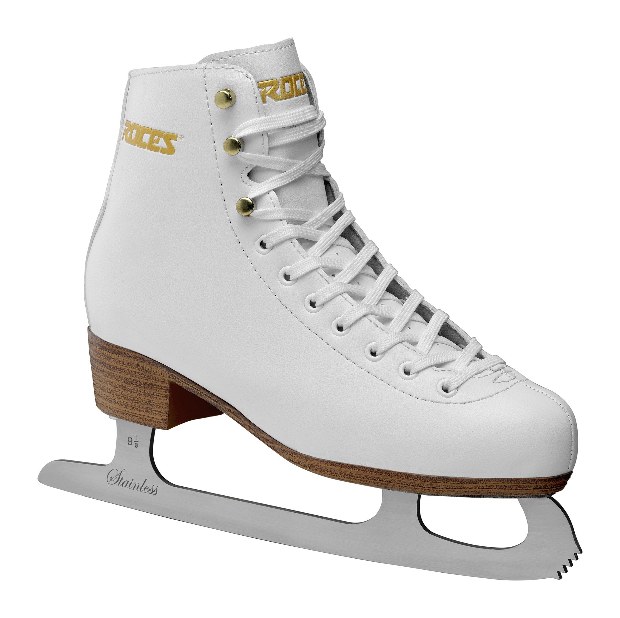 Roces Nirvana Women's Leisure Ice Skates – White Faux Leather – Size 36