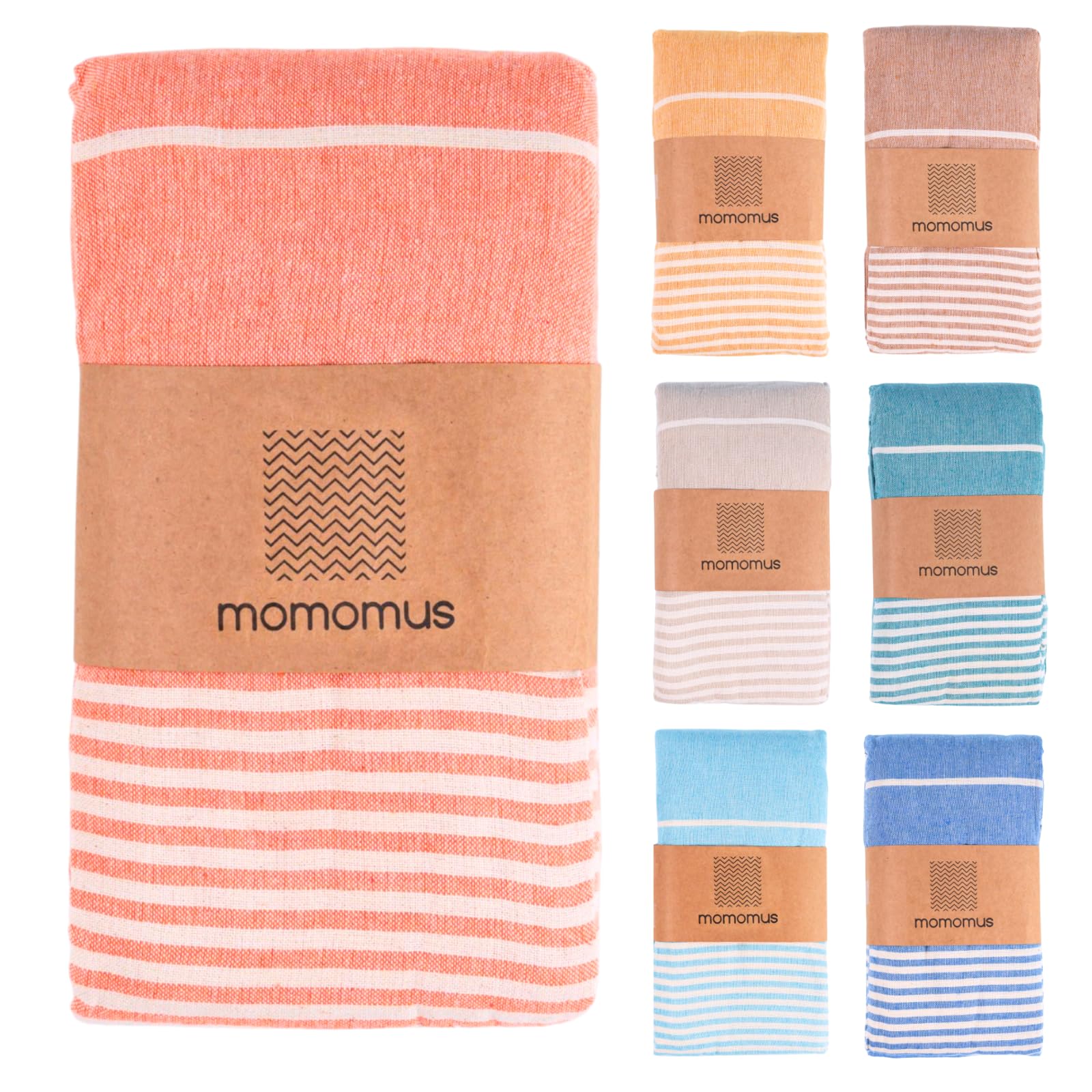 MOMOMUS XXL Beach Towel – 100% Cotton Sand Free Fouta Picnic Blanket