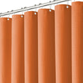 BTTN Waffle Shower Curtain – Heavyweight Waterproof Fabric, Burnt Orange
