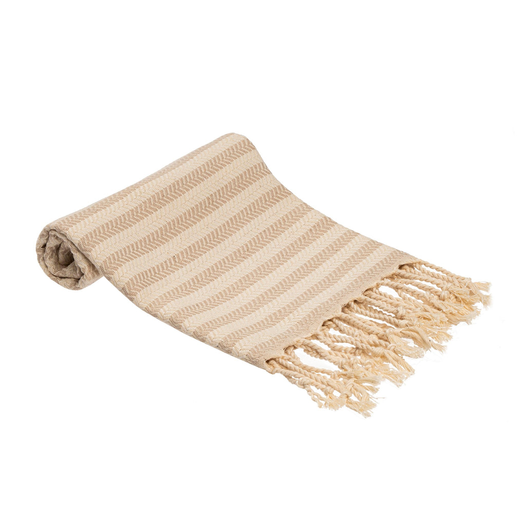 Blue Beach Turkish Towel Striped - 90 x180cm Large Turkish Hammam Peshtemal Towel - Super Absorbent, Quick Dry, Lightweight - image 2