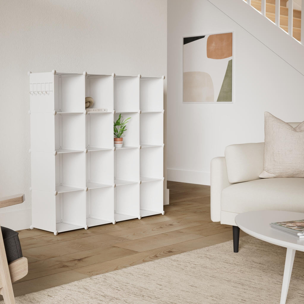 C&AHOME 16-Cube Storage Organizer Without Doors, Plastic Storage Cubes - image 2