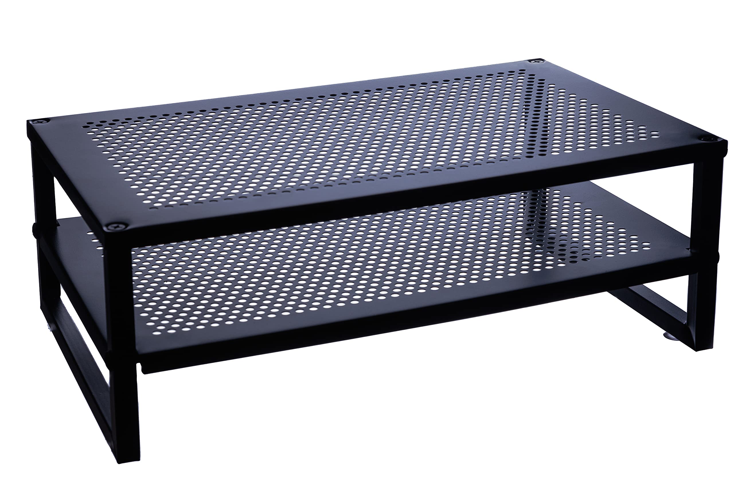 Amtido Metal Monitor Stand Riser – Vented Ergonomic Steel Desk Stand
