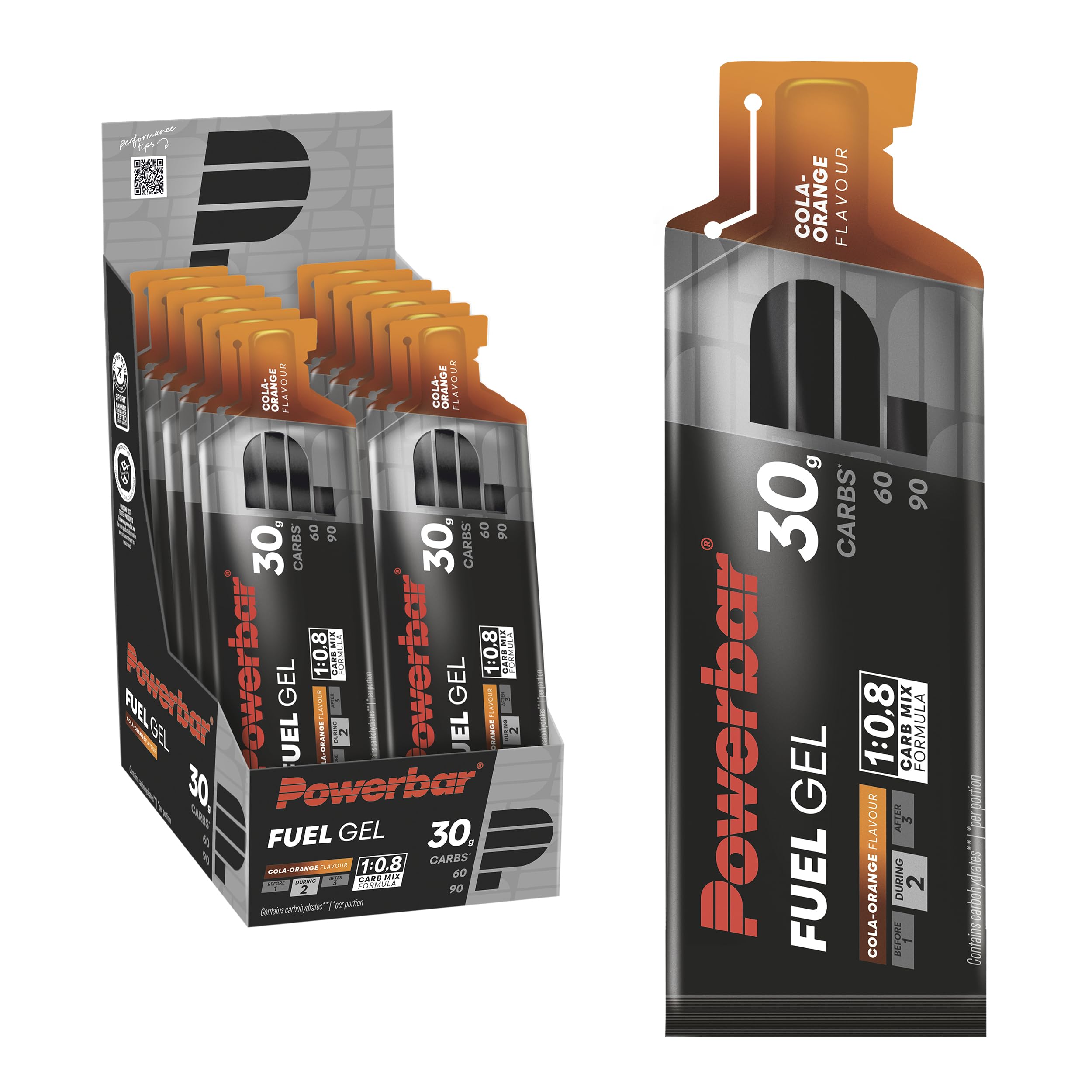 Powerbar Black Line Fuel 30 Energy Gel – Cola-Orange – 12x50ml Pack