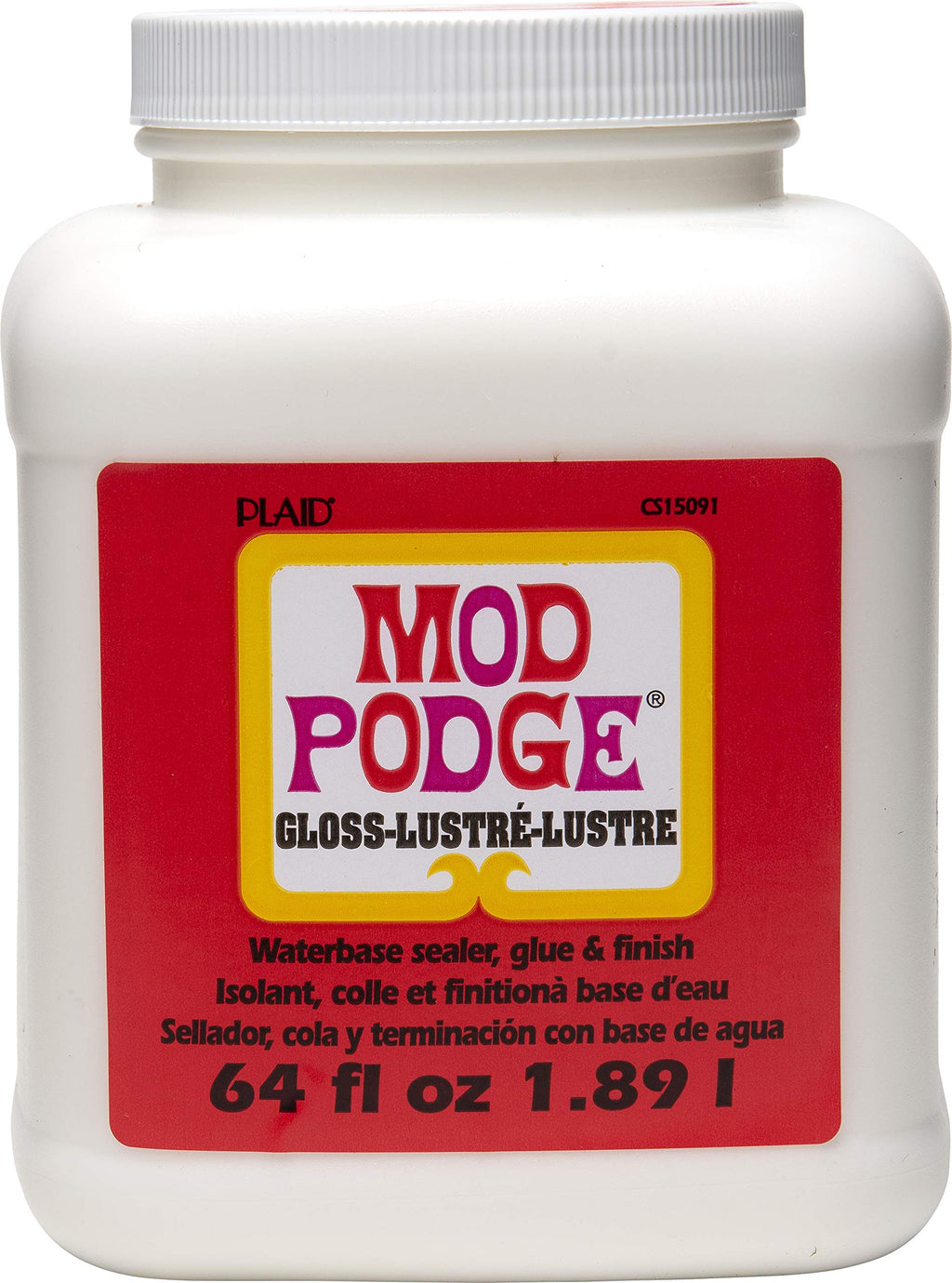 Mod Podge Gloss Waterbase Sealer, Glue and Finish – 64 oz Bulk Size