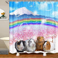 Loussiesd Guinea Pig Shower Curtain | Waterproof Polyester Bathroom Decor