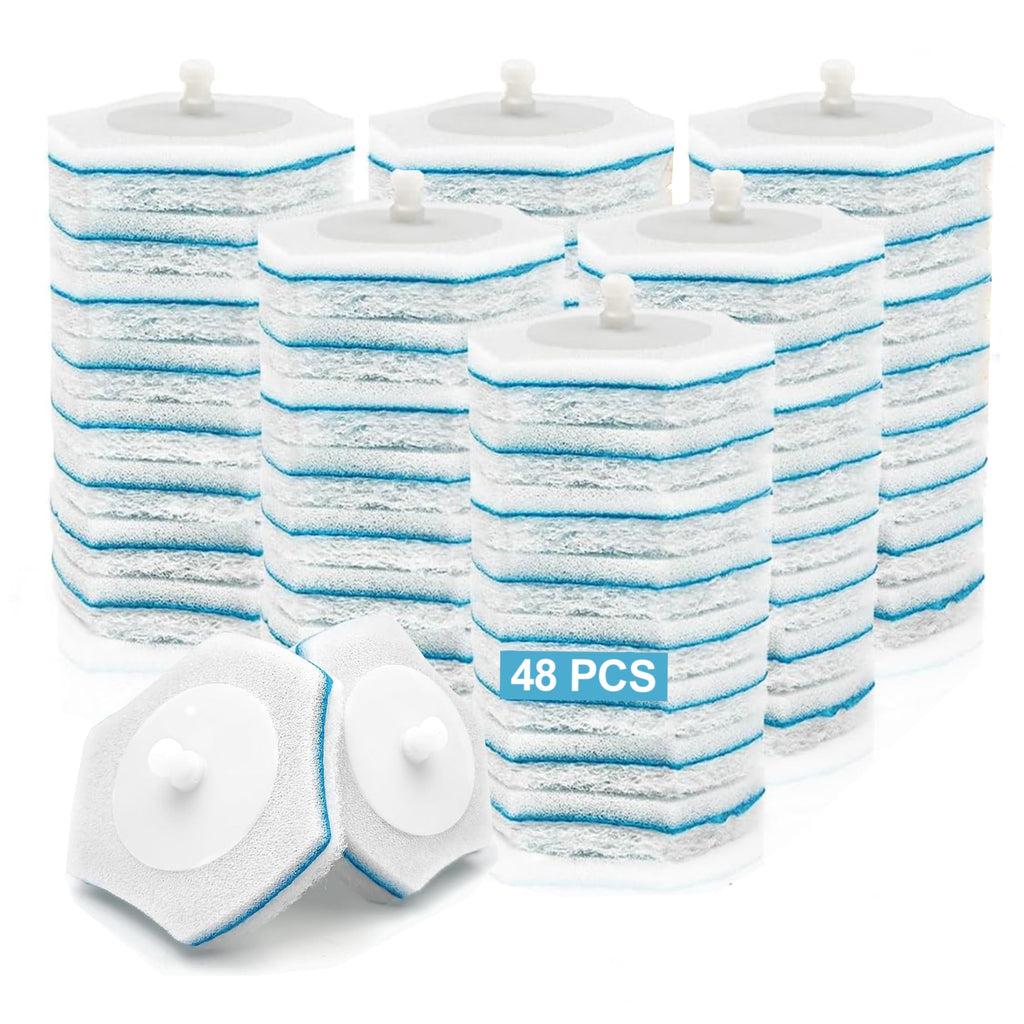 48 Pcs Disposable Toilet Brush Refills, Toilet Bowl Brush Replacement head - image 4