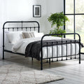 Julian Bowen King Size Metal Bed Frame – Satin Black Industrial Style