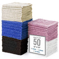 Simpli-Magic 100% Cotton Washcloths | 12x12 Multi-Color Bulk 60 Pack