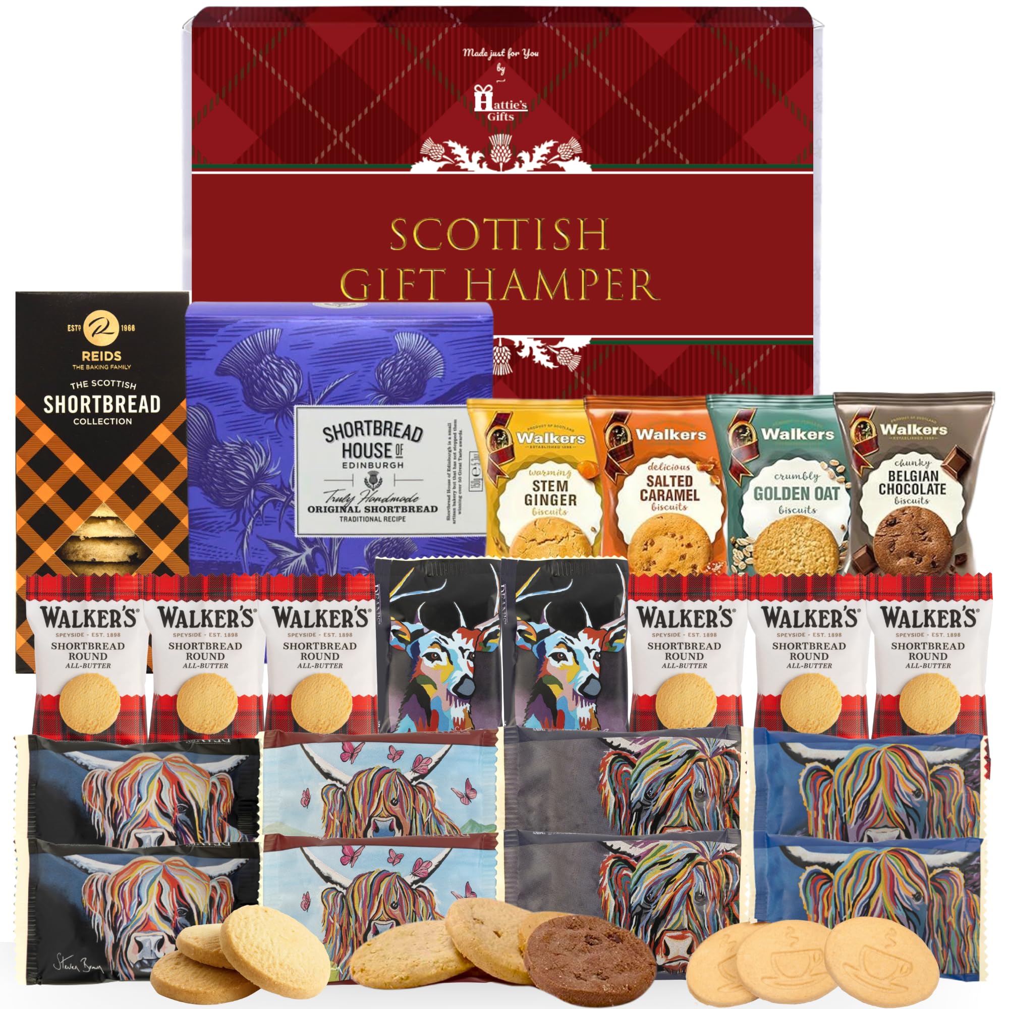 Hattie’s Biscuits Scottish Shortbread Hamper – 22 Piece Gourmet Gift Set