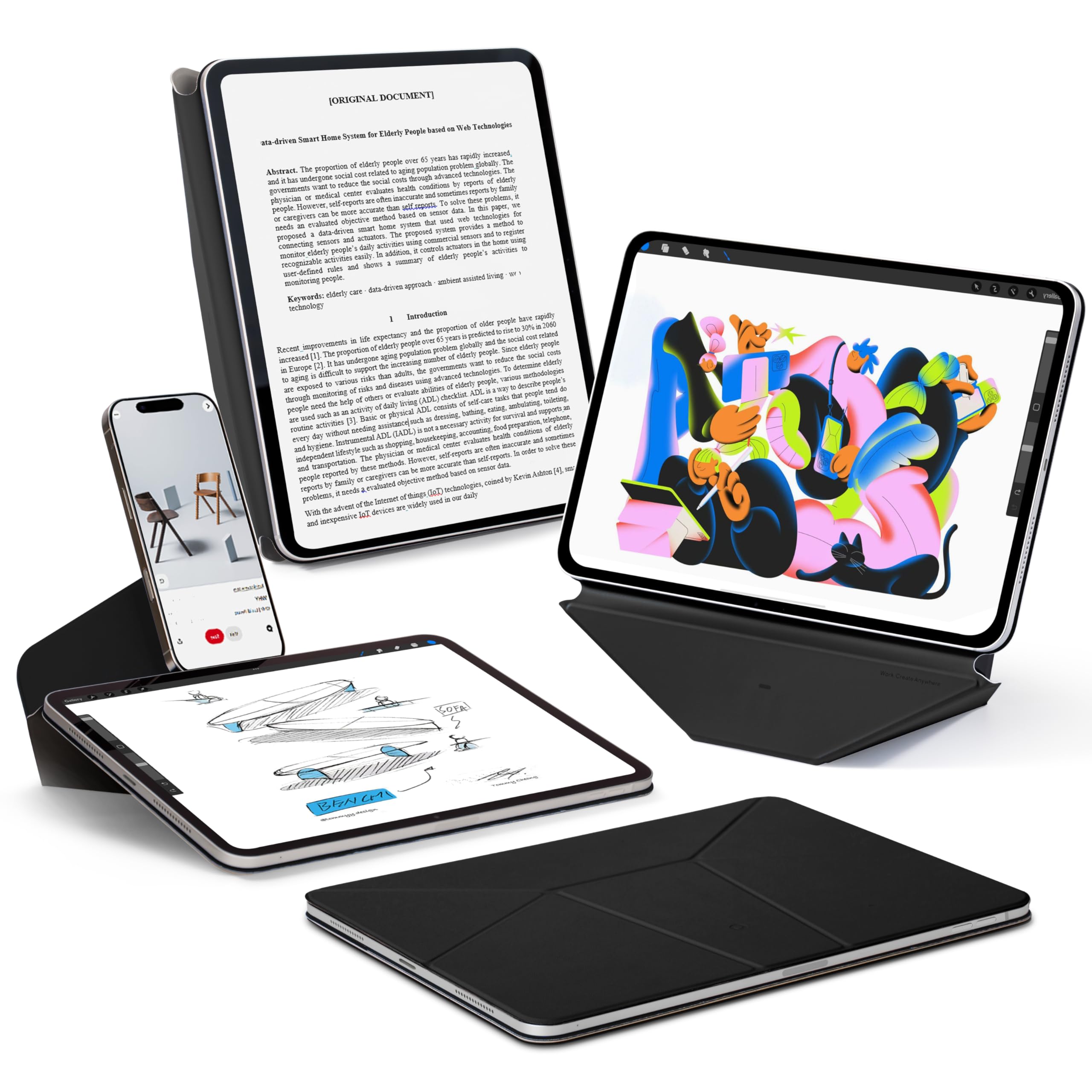 MOFT Dynamic Folio Case for iPad Air 11 & 10.9 – Slim Magnetic Stand