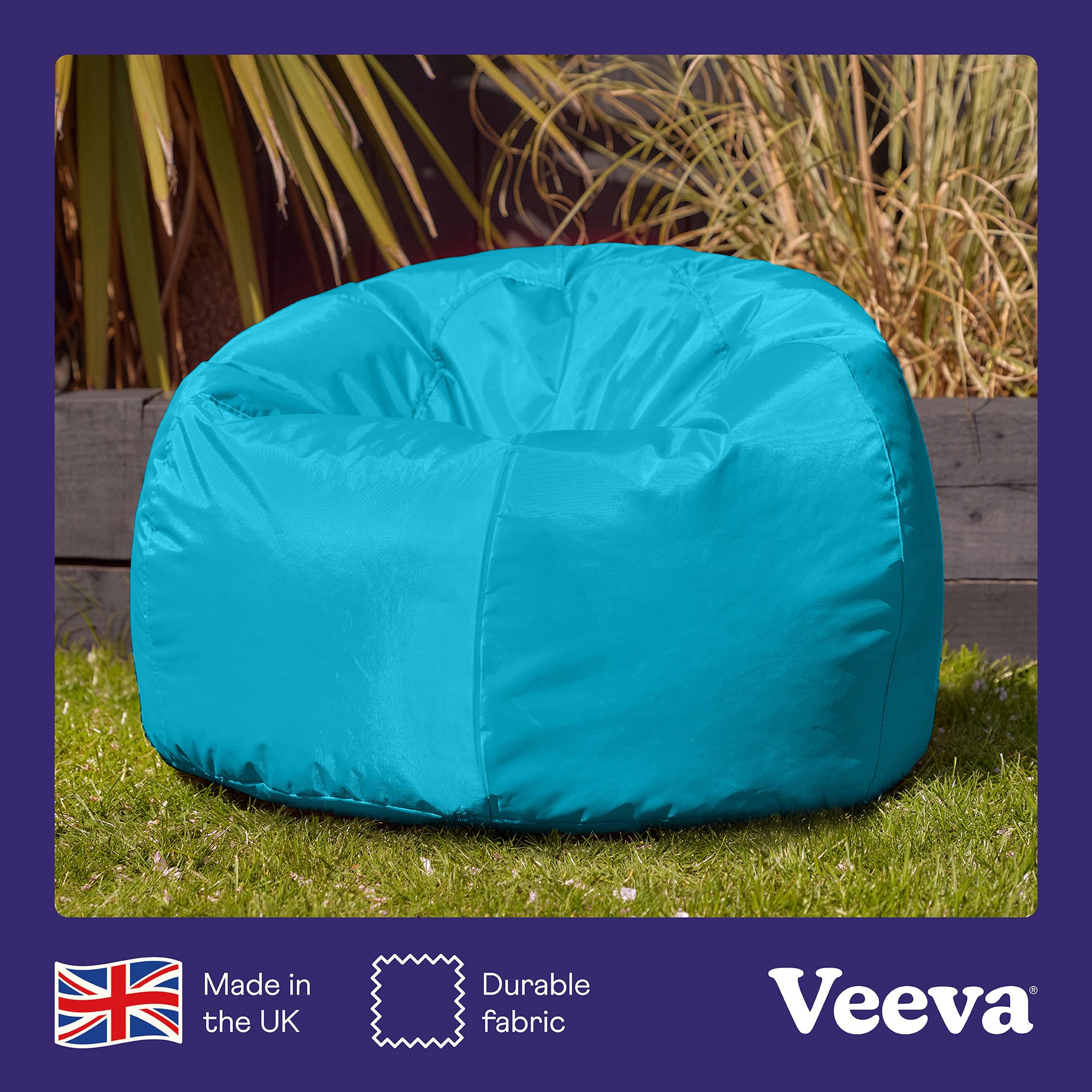 Bean Bag Bazaar Outdoor Bean Bag – Water Resistant Aqua Blue Chair