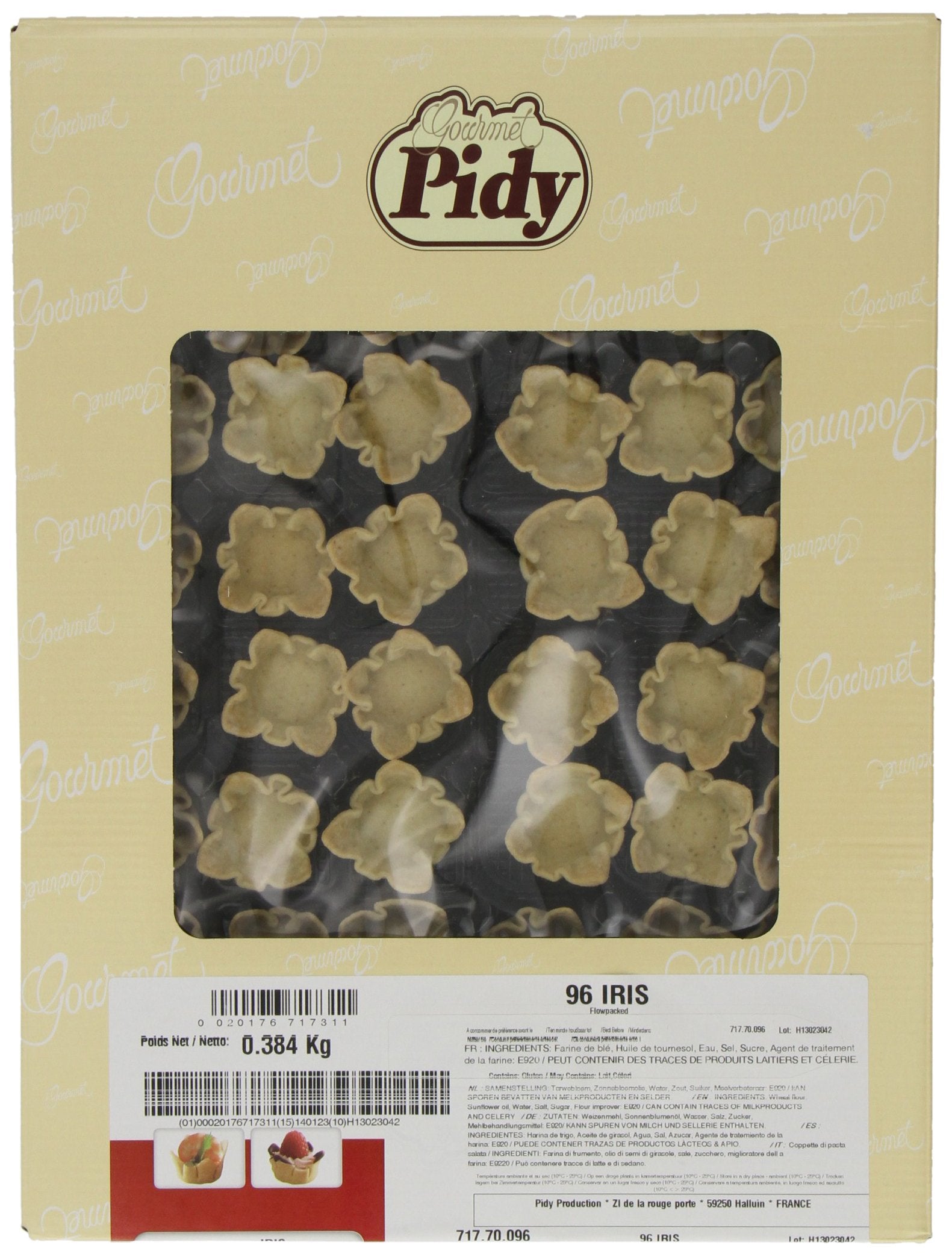 Pidy Iris Mini Crispy Flower Pastry Cups – 4cm Gourmet Shells (96ct)