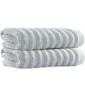 Towelogy Bamboo Hand Towels 2-Pack | Soft Absorbent 50x80cm Silver Towels