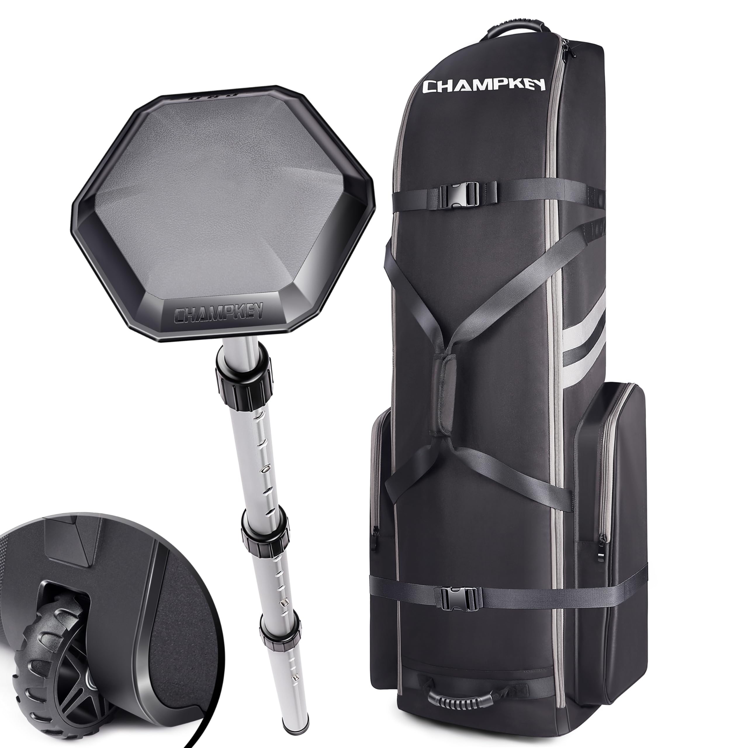 CHAMPKEY 1.0 Golf Travel Bag - 1200D Oxford Fabric with Support Rod