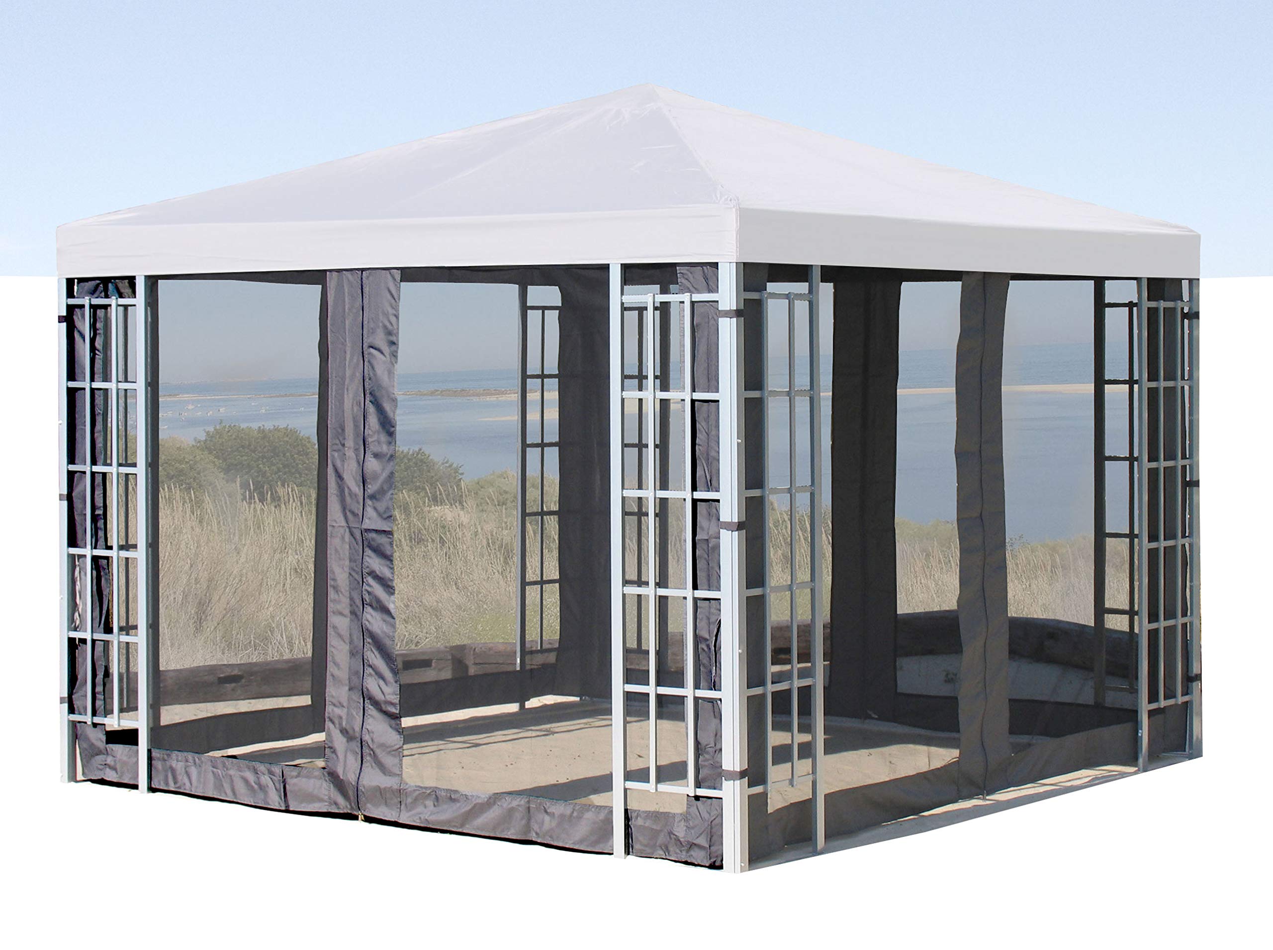 Quick Star Gazebo Mosquito Net Side Panels | 3x3m Anthracite | 4pcs