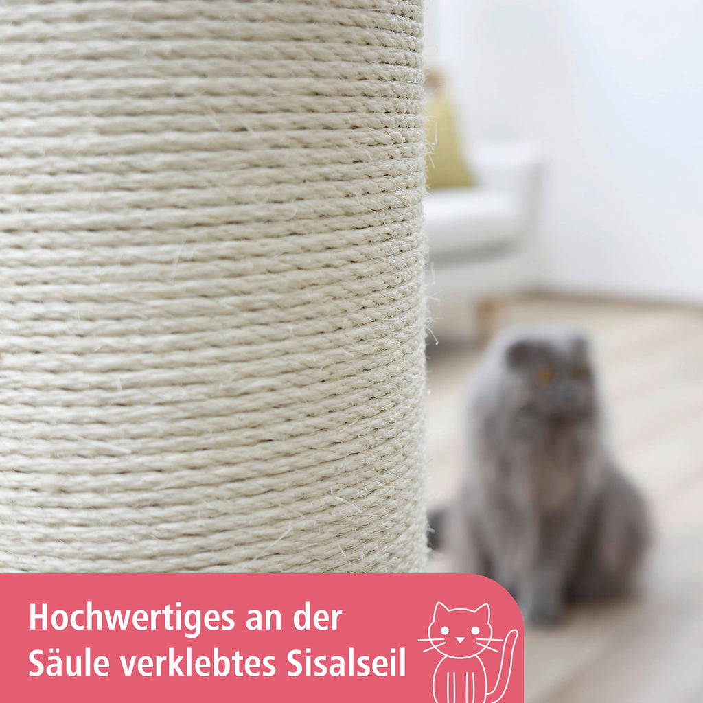 Kerbl Opal Ultra Cat Scratching Post – Grey Sisal Tree, 60x60x82 cm