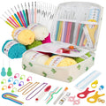 YINVA 111-Piece Crochet Kit for Beginners | Ergonomic Hooks & Yarn Set