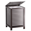SMIBUY 120L Double Bamboo Laundry Hamper with Lid and Removable Liner