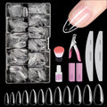Venares Almond Soft Gel Nail Tips Kit - 500Pcs Extensions with Glue