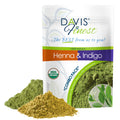 Davis Finest Organic Henna & Indigo Powder - 200g Natural Hair & Beard Dye