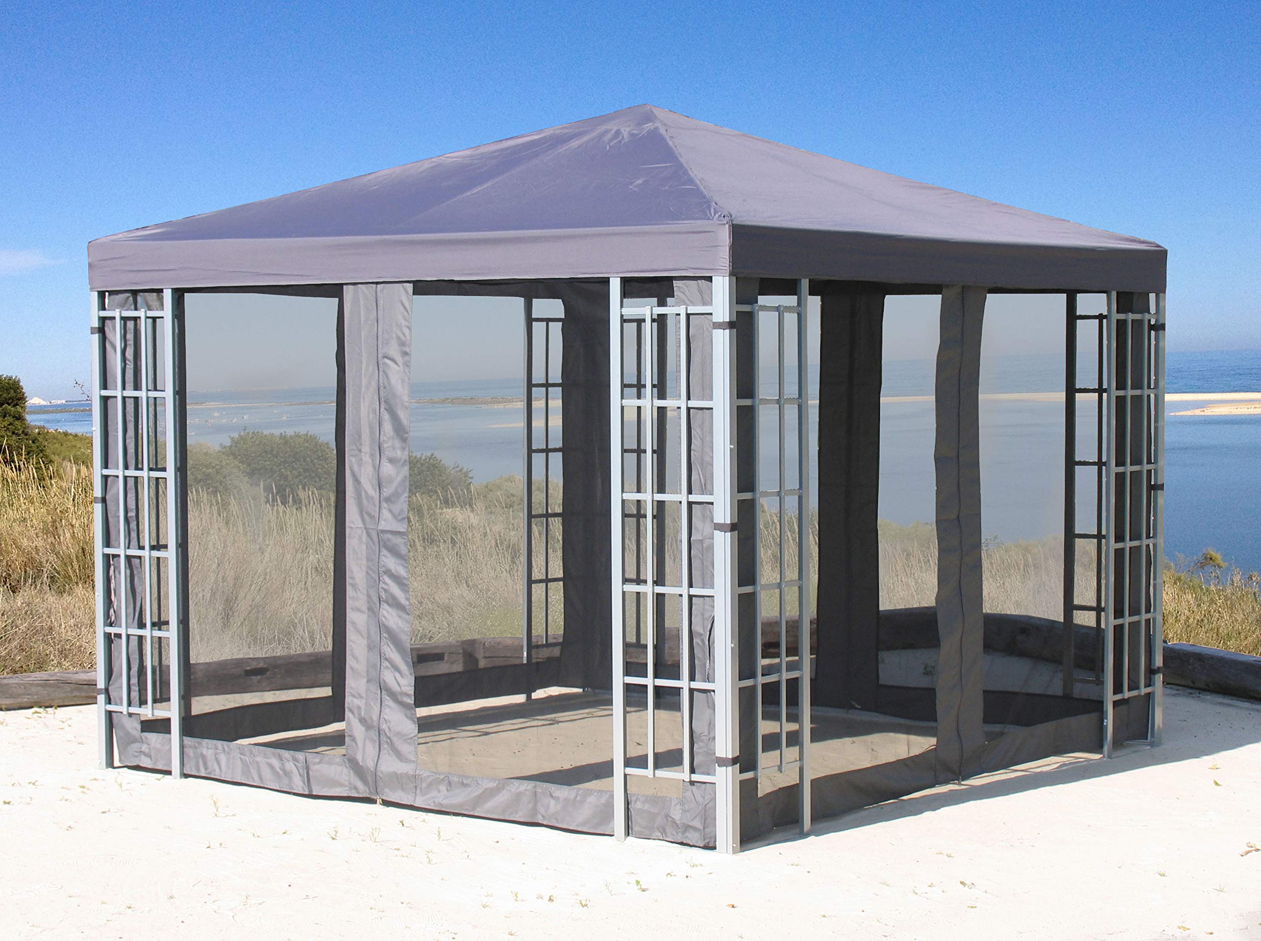 Quick Star Gazebo Mosquito Net Side Panels | 3x3m Anthracite | 4pcs