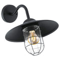 Eglo Melgoa Outdoor Wall Light – Black Steel & Glass Vintage Porch Lamp