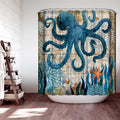 JMAHM Ocean Shower Curtain | Mildew Resistant Polyester with 12 Hooks