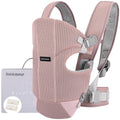 Bebamour Front and Back Baby Carrier with 2 Shoulder Bibs – Dusty Pink