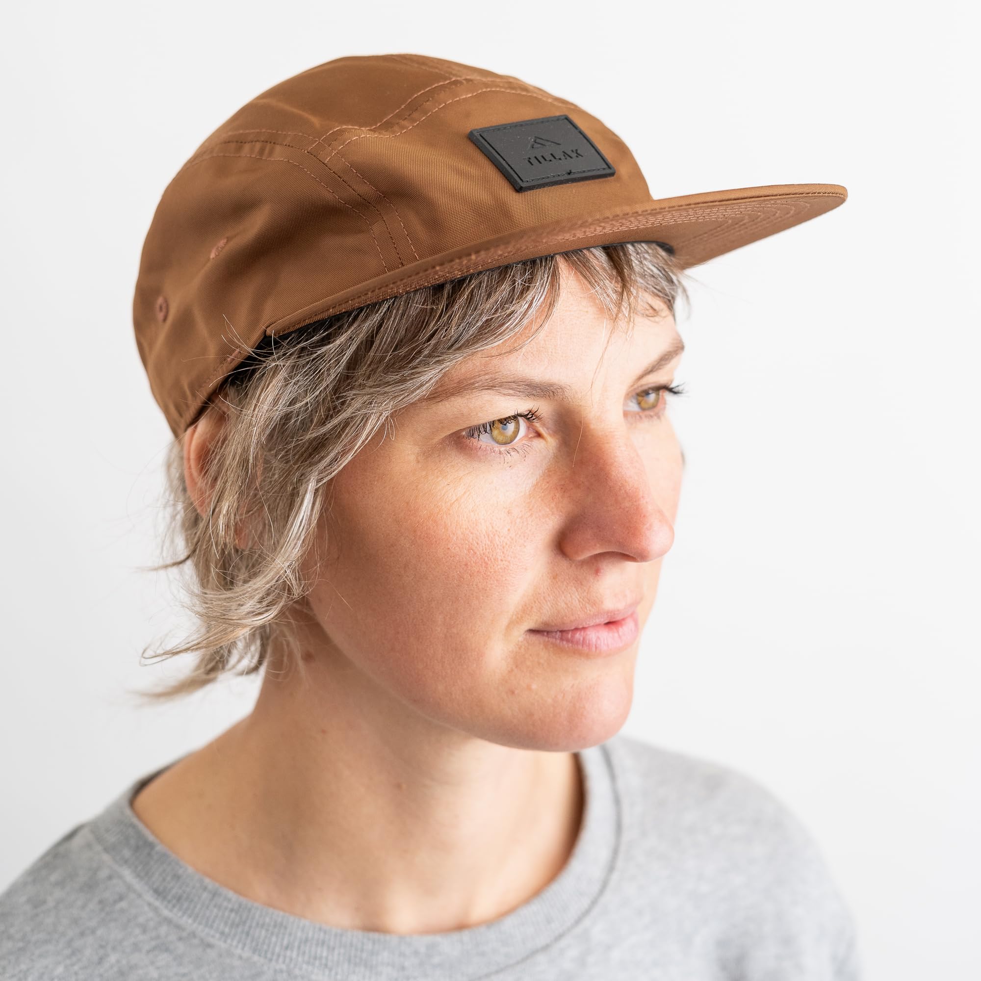 Tillak Wallowa 5 Panel Hat – Durable Kodra Nylon Outdoor Cap, Russet Brown