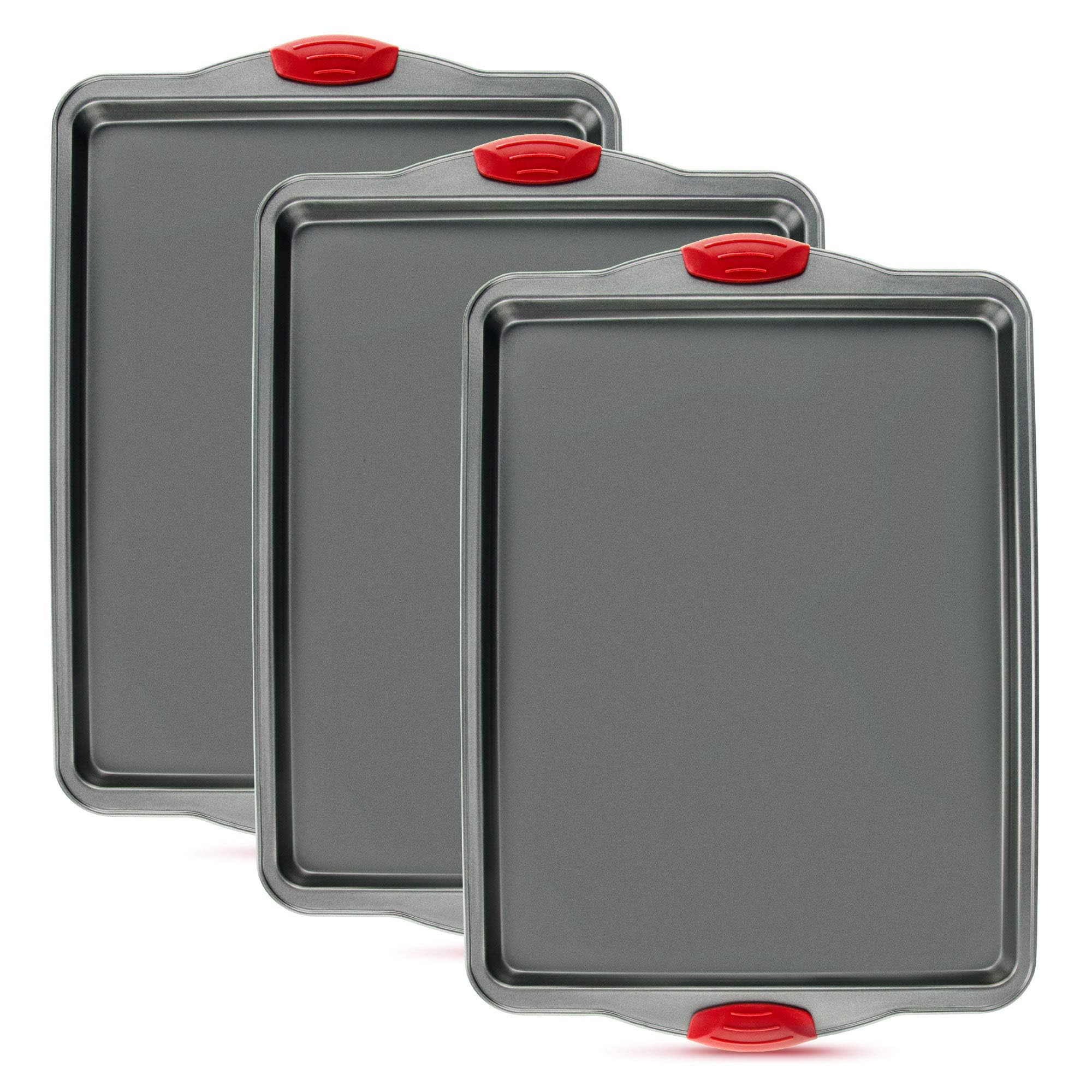 Nonstick Baking Sheet Set – 3-Piece Carbon Steel Cookie Pans