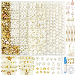 KAOHONG 1600+ Pcs Pearl Beads Bracelet Making Kit – DIY Jewelry Craft Set