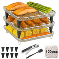 Magla Square Air Fryer Rack Set – Ninja, Cosori & Tefal Compatible