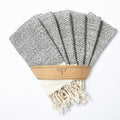 Smyrna Turkish Cotton Washcloths – Set of 6 Herringbone Hand Towels