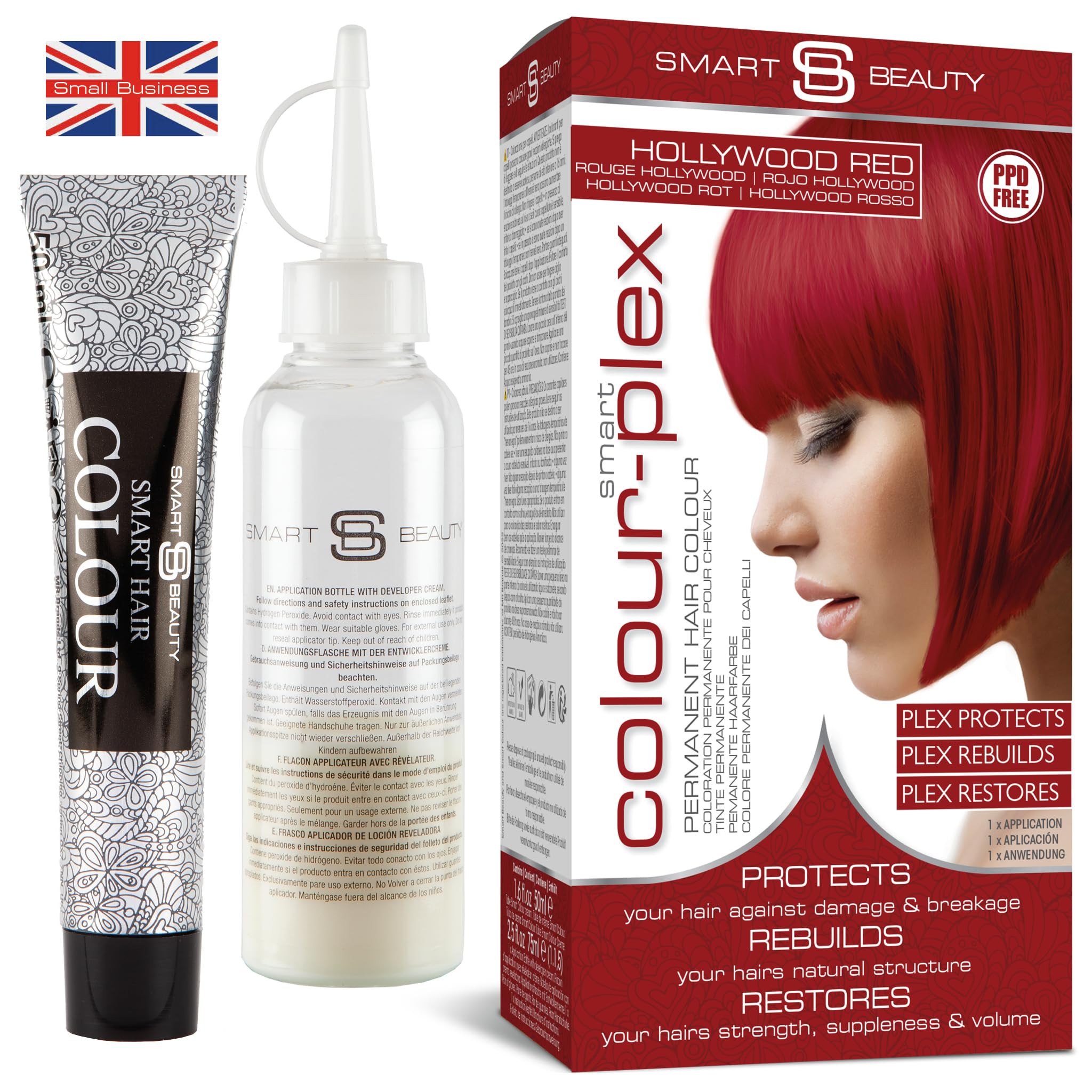 Smart Beauty Hollywood Red Permanent Hair Dye with Plex Treatment