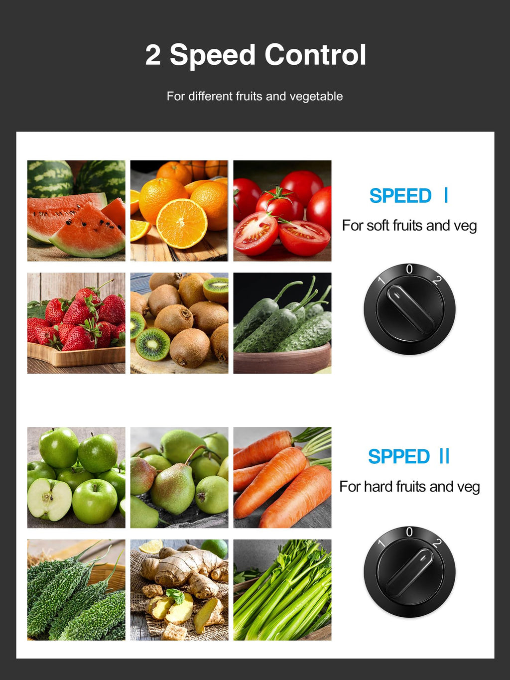 Reemix Centrifugal Juicer - 500W Wide Mouth Fruit & Vegetable Extractor