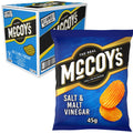 McCoy's Salt & Malt Vinegar Ridged Crisps - 45g Grab Bag (Box of 36)