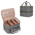 BAFASO Nail Polish Organiser Case | Holds 40 Bottles & Nail Lamp | Grey