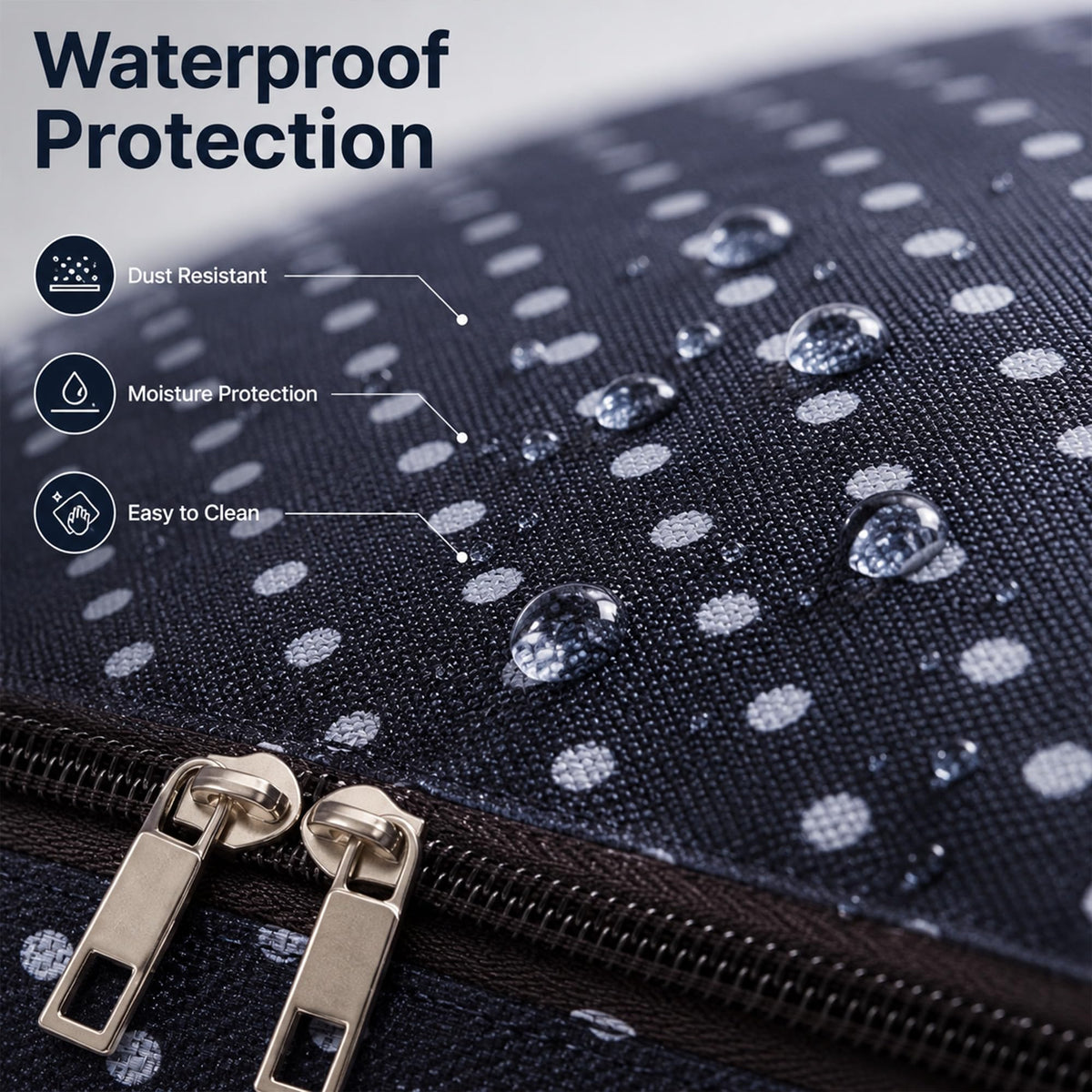 HomlyPro 110L Large Storage Bag, Heavy Duty Waterproof Bag with Zip, Strap & Handle for Moving House Essentials, College Dorm, Christmas Decor - image 4