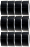 Crimson Starfish Black Duct Tape – 12 Rolls Water Resistant Gaffer Tape