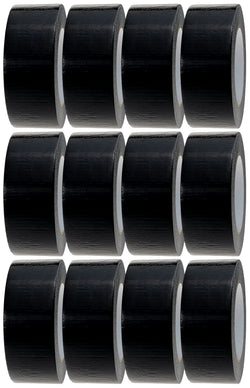 Crimson Starfish Black Duct Tape – 12 Rolls Water Resistant Gaffer Tape