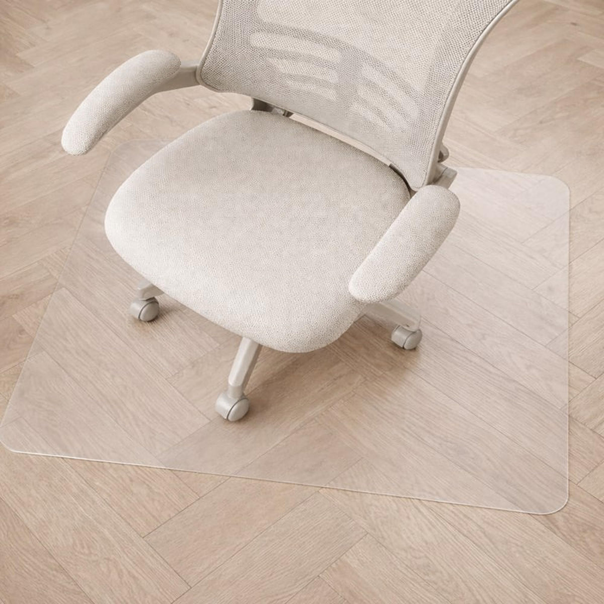 Marvelux Non-Slip Clear PVC Office Chair Mat for Hard Floors, 75 x 120cm - image 2