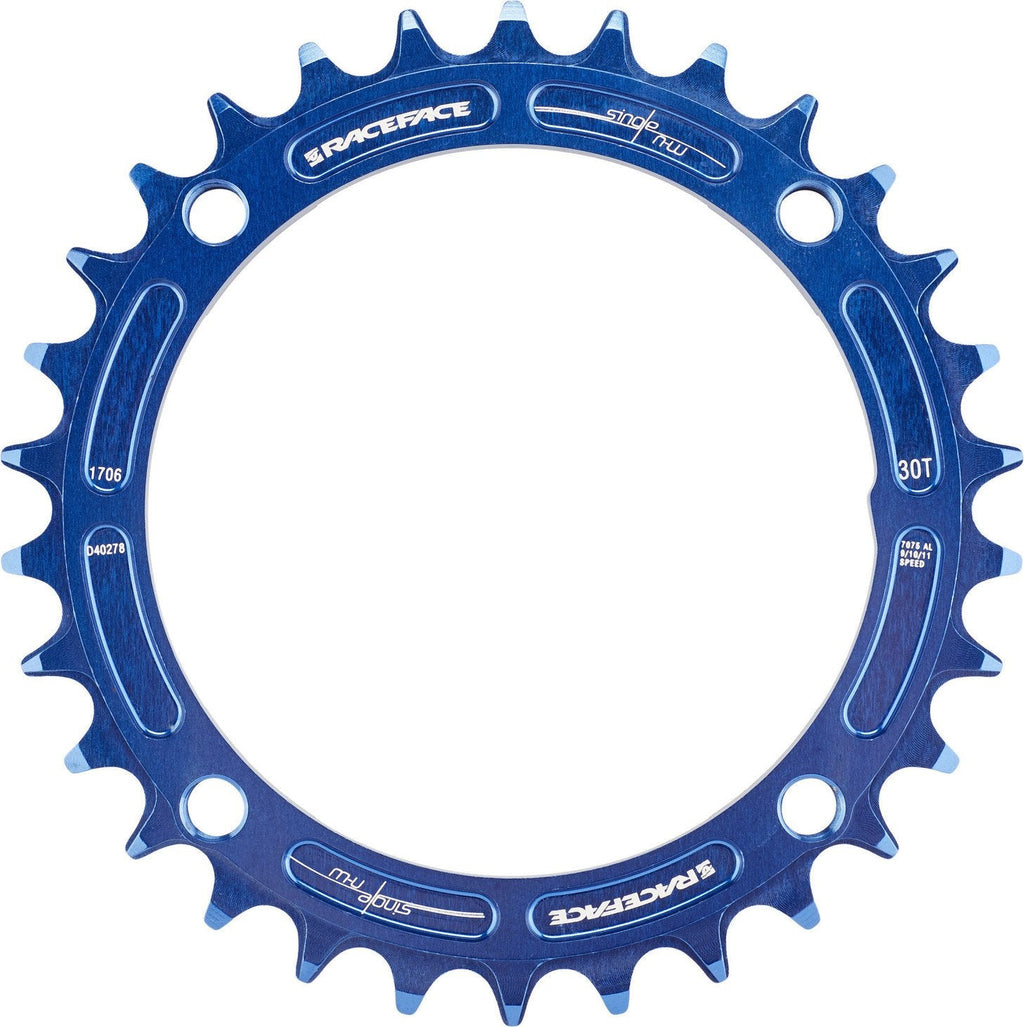 Race Face Narrow Wide Single Chainring - 104 BCD 34T Blue MTB 10/11/12S