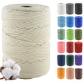 Klhamky 4mm x 300m Macrame Cotton Cord | 4 Strand Twisted Rope