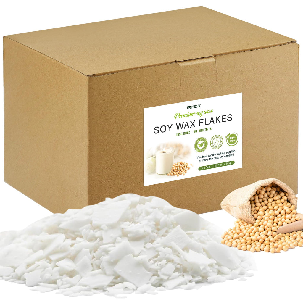 TRINIDa Soy Wax for Candle Making – 10KG Natural SoyPRO Wax Flakes