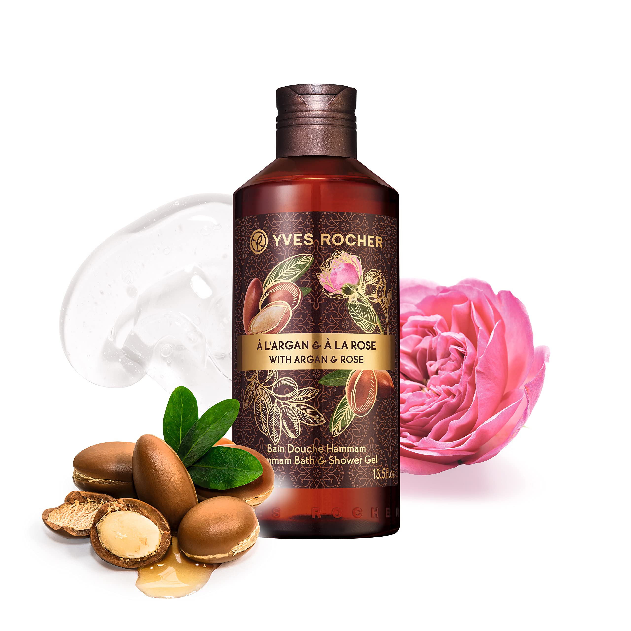 Yves Rocher Vegan Hammam Shower Bath | Argan and Rose Body Wash – 400ml