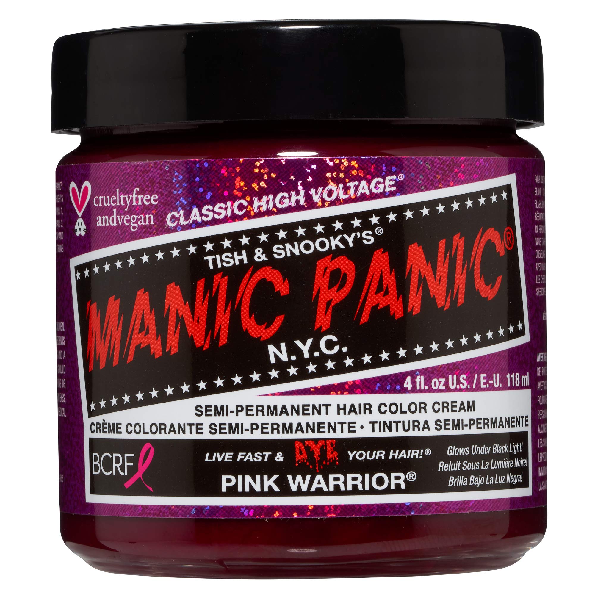 Manic Panic Pink Warrior Semi-Permanent Hair Dye - Vegan Cream 118ml