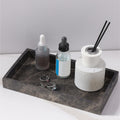 Navaris Brown Marble-Look Resin Vanity Tray – Rectangle Jewellery Organiser