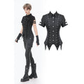 Dark in Love Ruptured Lace-Up Punk Shirt | Black Corset Style Top