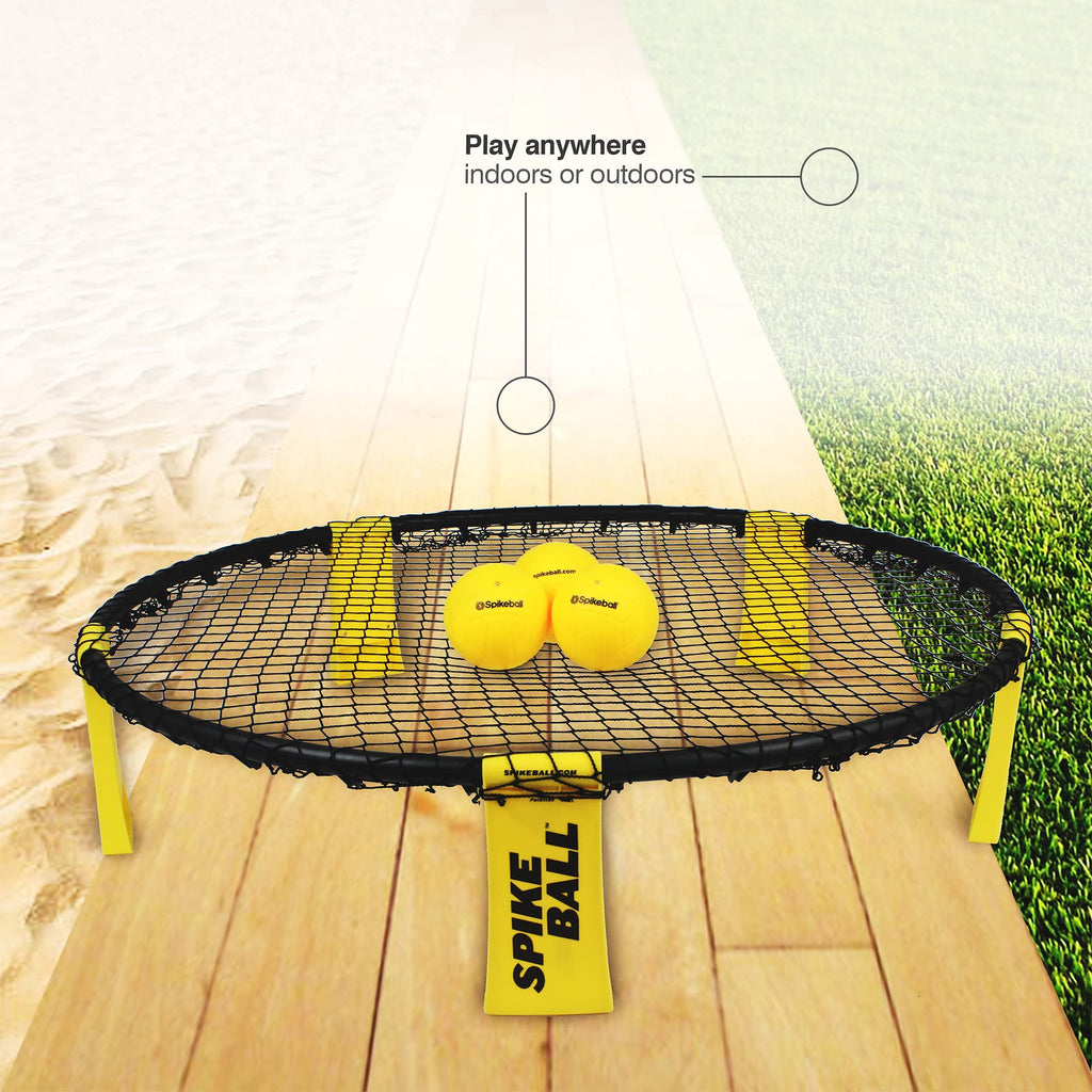 Spikeball 3 Ball Game Set – Foldable Outdoor Roundnet Sports Kit