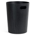 Kazai Börje Real Wood Waste Paper Bin | 9L Oak Black Wooden Basket